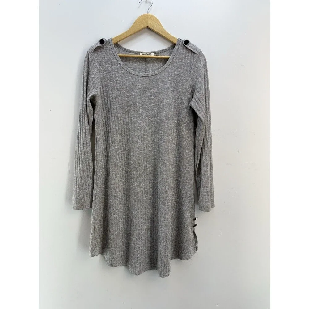 Simply Noelle Women Dress Tunic Size Small Gray Long Sleeve Pullover - Picture 5 of 12